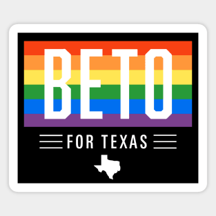 LGBTQ Beto O'Rourke For Texas 2024 | Beto Orourke 2022 Texas Governor | LGBT Gay Pride T-Shirt Magnet